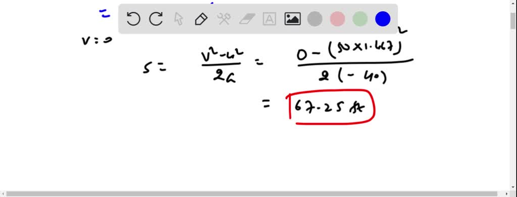 SOLVED: 1.A car is traveling at 50 mi/h when the brakes are fully