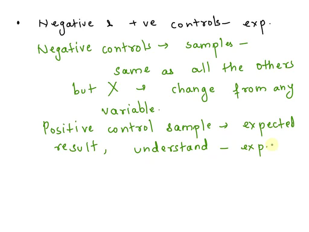SOLVED What is the point of a positive and negative control when