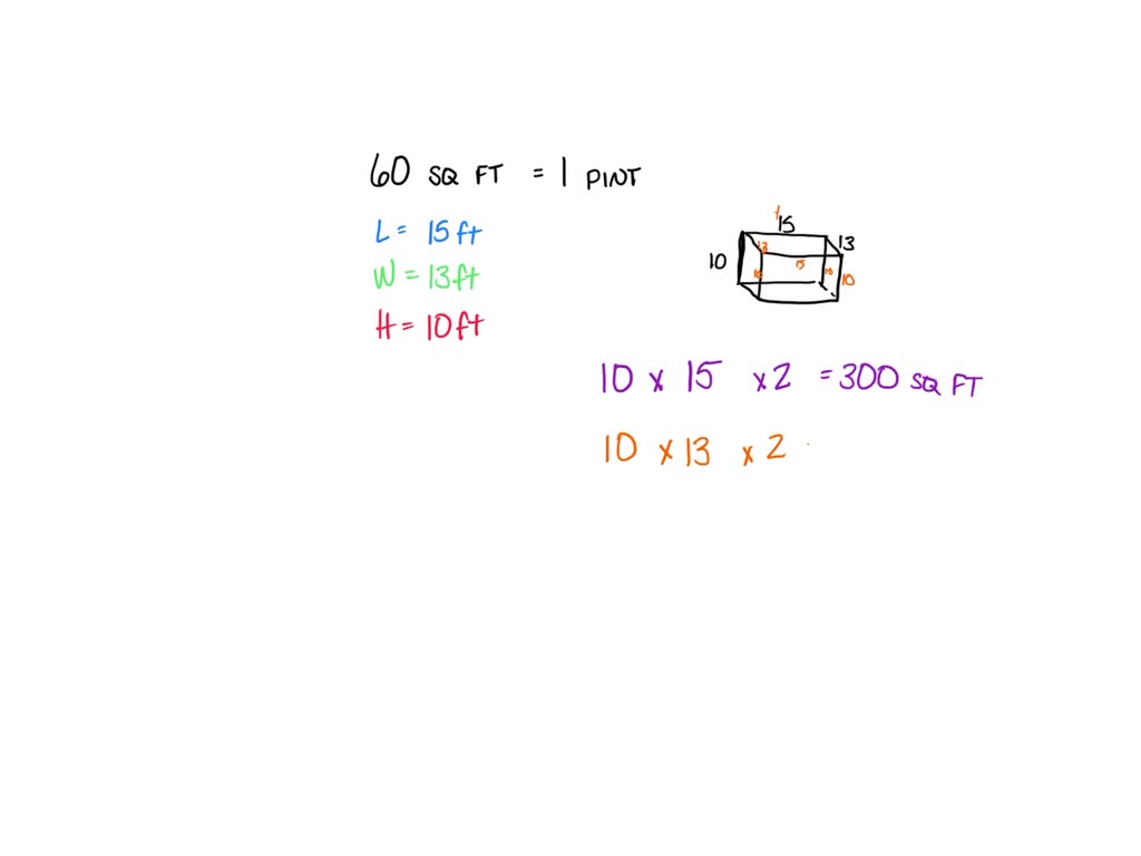 One pint of chalkboard paint covers 60 square feet. What is the least number of pints needed to