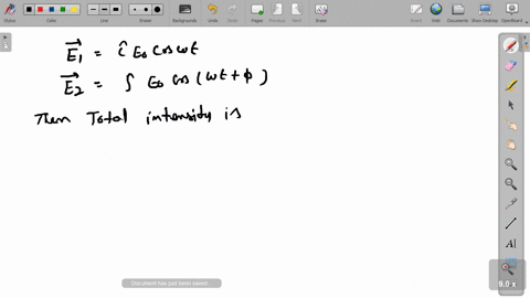 19-consider-the-interference-of-two-coherent-clectromagnetic-waves-whose-electric-field-vectors-are-given-bye-ieo-cosot-and-ez-jeo-cos-otq-where-is-the-phase-difference-the-intensity-of-the-65789