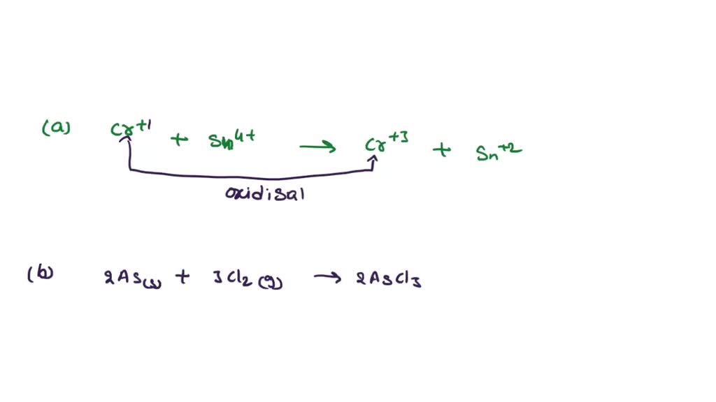 SOLVED: Identify the specie undergoing oxidation in the reaction below ...