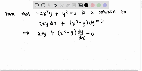 show-that-2x-2y-y-2-1-is-an-implicit-solution-of-the-differential-equation-2xydx-x-2-y-dy-0