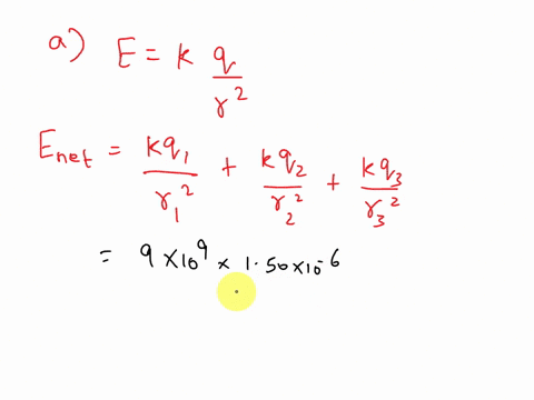 a-determine-the-electric-field-strength-at-a-point-100-cm-to-the-left-of-the-middle-charge-shown-in-the-figure-below-enter-the-magnitude-of-the-electric-field-only-three-charges-lie-along-a-38877