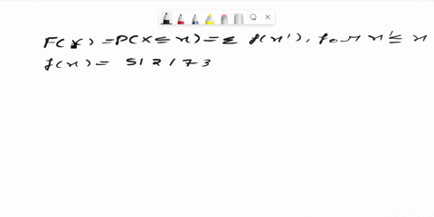 evaluate-the-cumulative-distribution-function-ffor-the-given-random-variablexat-specified-values-also-determine-the-requested-probabilities-f-x-51273-18-x-123-give-exact-answers-in-form-of-f-54017