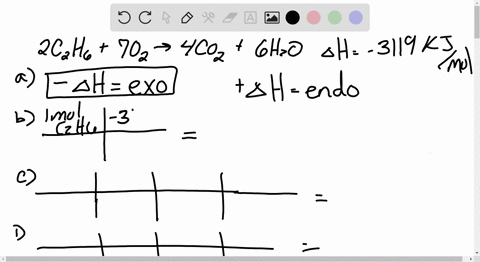 1-please-answer-the-questions-below-given-the-reaction-2c2h6-7o2-4co2-6h2o-h-3119-kj-a-is-this-an-endothermic-or-exothermic-reaction-how-do-you-know-b-what-is-the-energy-of-combustion-of-one-24167