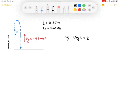 a-calculate-the-height-of-a-cliff-it-takes-235-s-for-a-rock-to-hit-the-ground-when-it-is-thrown-straight-up-from-the-cliff-with-an-initial-velocity-of-800-ms-b-how-long-would-it-take-to-reac-21908