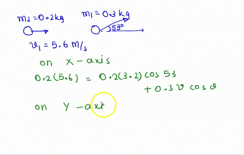 a-030-kg-puck-initially-at-rest-on-a-frictionless-horizontal-surface-is-struck-by-a-020-kg-puck-that-is-initially-moving-along-the-x-axis-with-a-velocity-of-56-ms-after-the-collision-the-020-00159