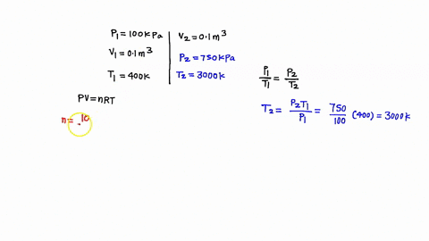 O2 Tank Equation Prob. 1: Oxygen is heated in a rigid tank. P1 = 100 kPa, V1...