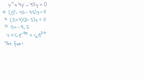 find-the-fundamental-set-of-solutions-of-the-following-equation-of-00-and-compute-its-wronskian-y-4y-45y-0-52343