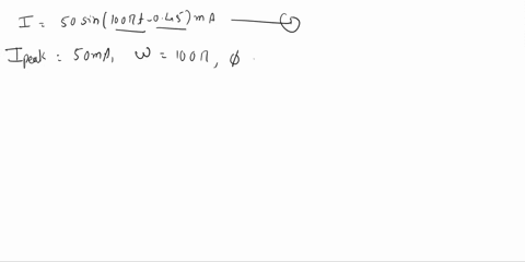 q13-the-instantaneous-value-of-current-in-an-ac-circuit-at-any-time-t-seconds-is-given-by-i-50-sin100t-045-ma-determine-the-peak-to-peak-current-the-frequency-the-periodic-time-and-the-phase-25525