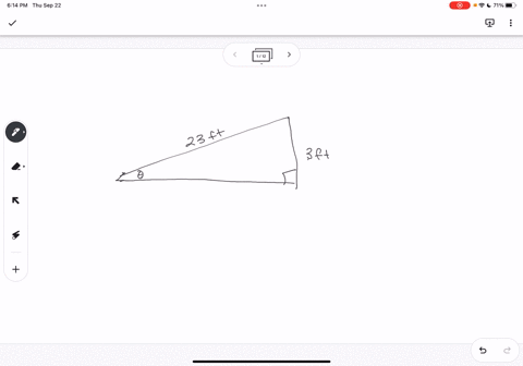 if-a-loading-ramp-is-placed-next-to-a-truck-at-a-height-of-3-feet-and-the-ramp-is-23-feet-long-what-angle-does-the-ramp-make-with-the-ground-round-your-answer-to-one-decimal-place-the-ramp-m-49052