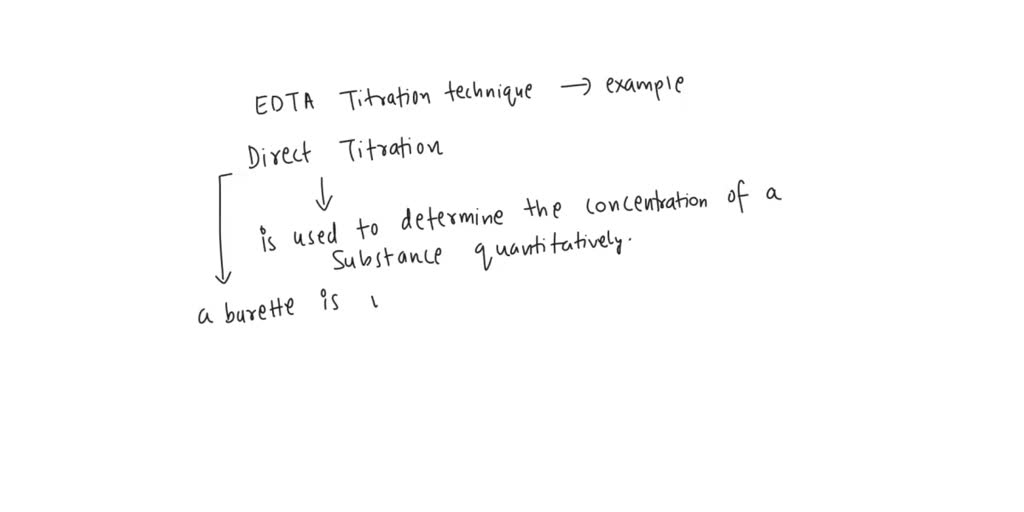 SOLVED Describe when ou would use the follow EDTA Titration Techniques