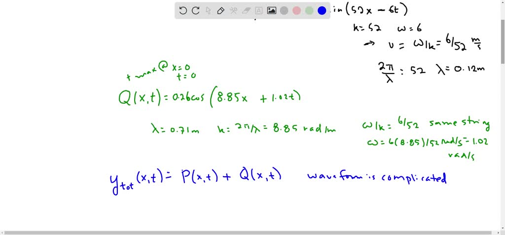 SOLVED: Waves P and Q are travelling in the same string. The motion of ...