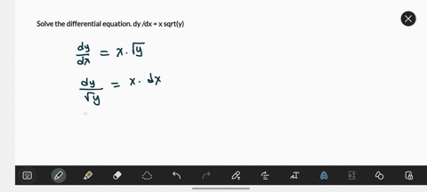 solve-the-differential-equation-dy-dx-x-sqrty-94796