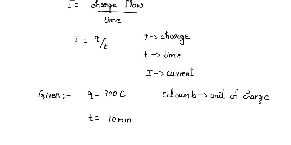 SOLVED: calculate the current in a wire if 900 C of charge passes ...