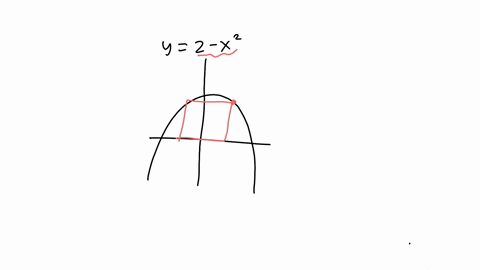 a-rectangle-is-inscribed-with-its-base-on-the-x-axis-and-its-upper-corners-on-the-parabola-y-2-x2-what-are-the-dimensions-of-such-a-rectangle-with-the-greatest-possible-area-width-height-94749