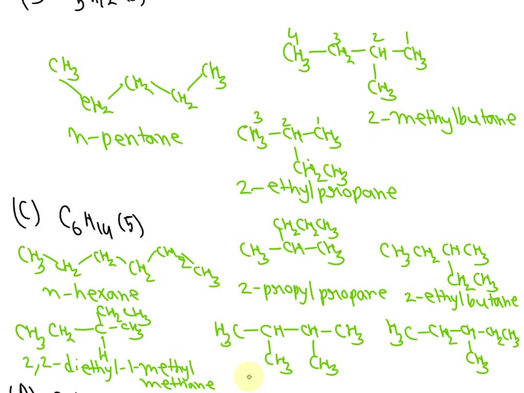 Organic Chemistry (CHE 365) Worksheet 9 1. Draw and name all the chain