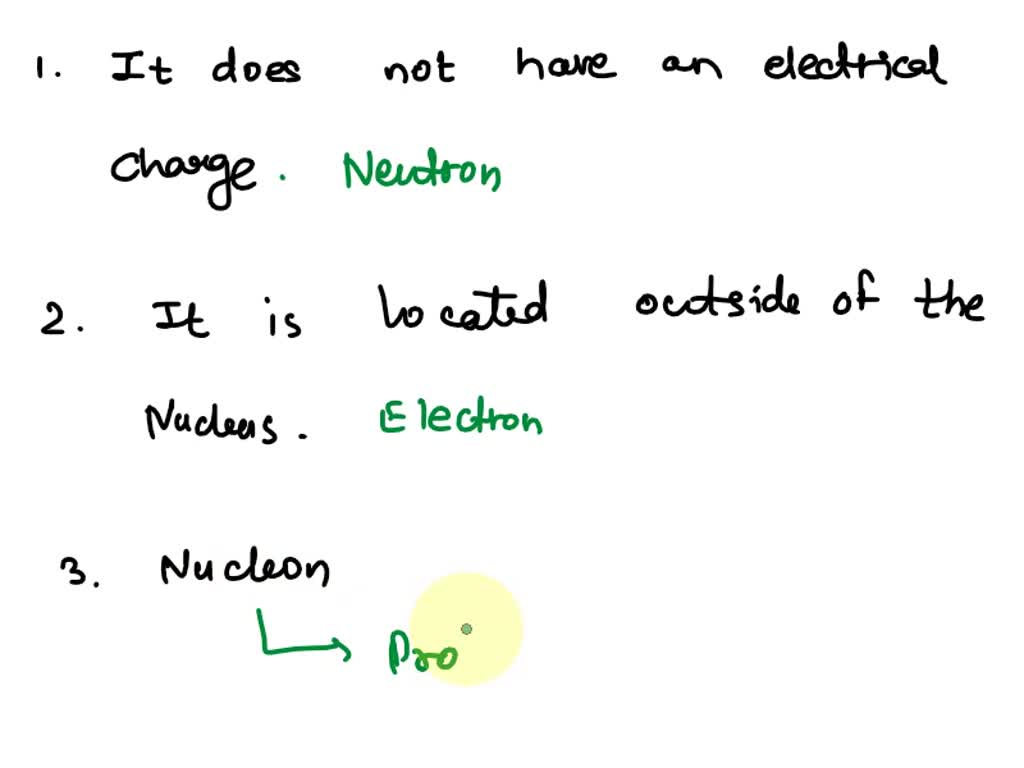 SOLVED Match the following statements describing the subatomic