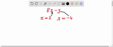 8x-y-evaluate-the-expression-when-x2-and-y-4-17728