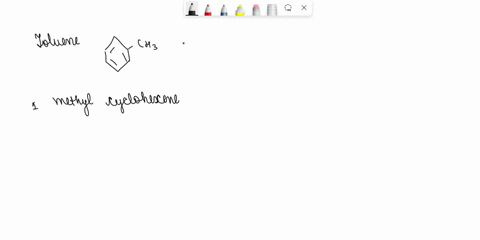 give-the-reagent-and-the-reaction-conditions-that-would-distinguish-between-the-following-compounds-write-equations-for-the-reactions-involved-toluene-and-1-methylcyclohexene-79576