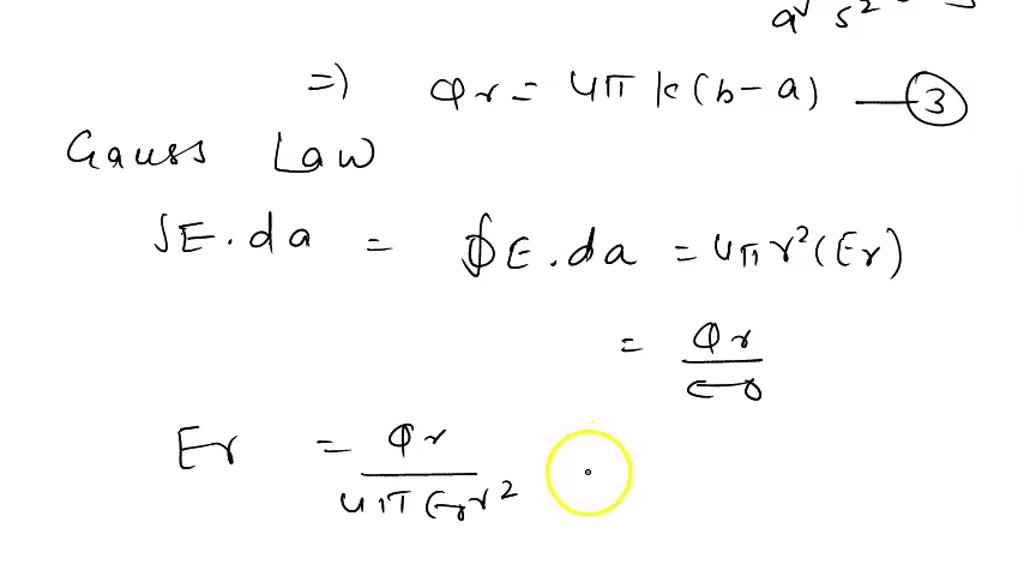 SOLVED A spherical shell of radius R has a surface charge density 5