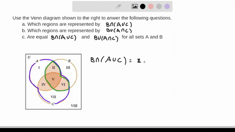 use-the-venn-diagram-shown-to-the-right-to-answer-the-following-questions_-which-regions-are-represented-by-boauc-which-regions-are-represented-by-buanc-based-on-parts-a-and-b-are-bauc-and-b-35114