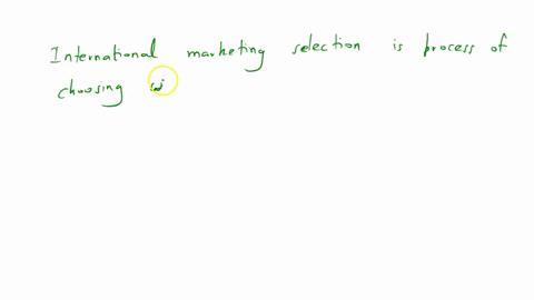 define-international-marketing-selection