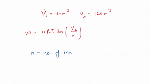 suppose-123-moles-of-monatomic-ideal-gas-undergoes-an-isothermal-expansion-as-shown-in-the-figure-the-horizontal-axis-is-marked-in-increments-of-30-m-how-much-work-is-done-by-the-gas-during-07587