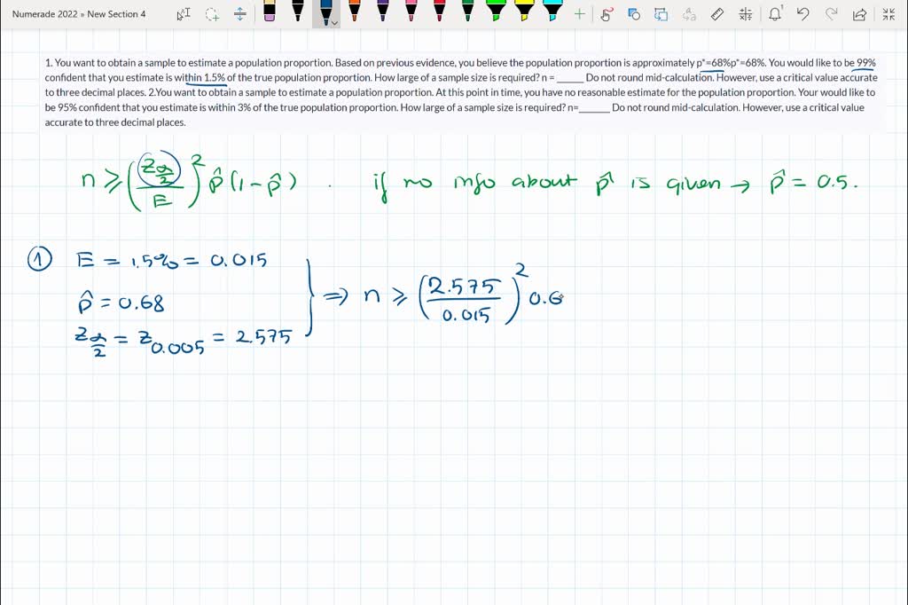 Video Solution: 1. You Want To Obtain A Sample To Estimate A Population 