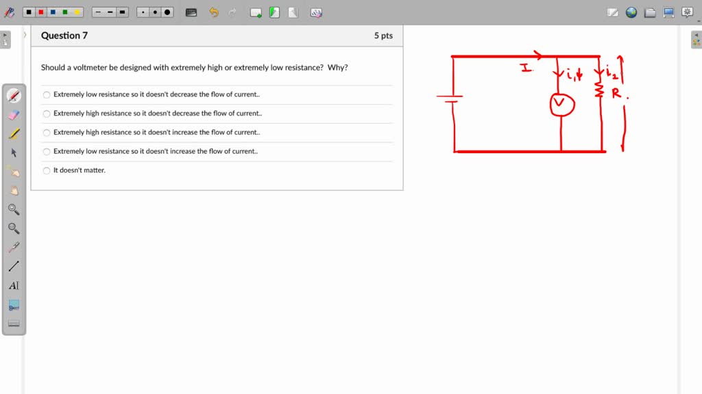 SOLVED Question 6 5 pts Should an ammeter be designed with extremely