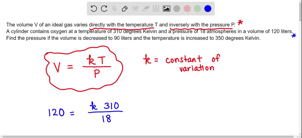 solved-the-volume-v-of-an-ideal-gas-varies-directly-with-the