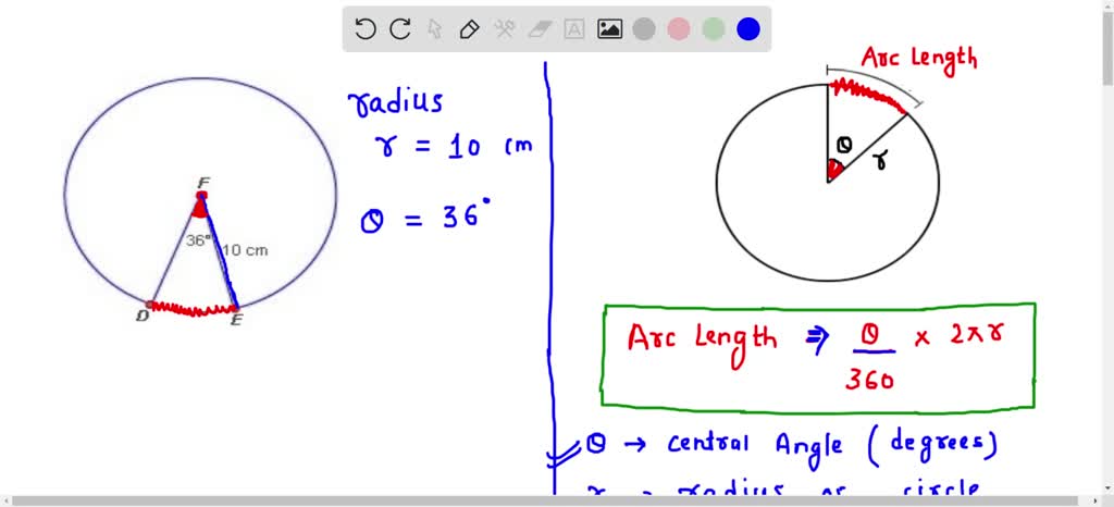 what is the approximate length of the minor arc ab