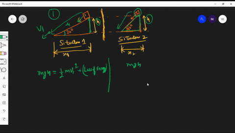 friction-block-1-and-block-2-have-the-same-mass-m-and-are-released-from-the-top-of-two-inclined-planes-of-the-same-height-making-30and-60-angles-with-the-horizontal-direction-respectively-if-62706