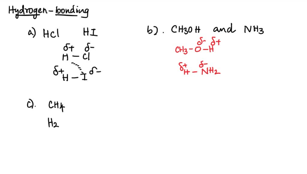 SOLVED: Which Of The Following Pairs Of Molecules Can Form Hydrogen ...