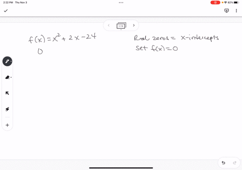 find-the-real-zeros-of-fxx-square2x-24-and-the-x-intercepts-of-the-graph-of-f