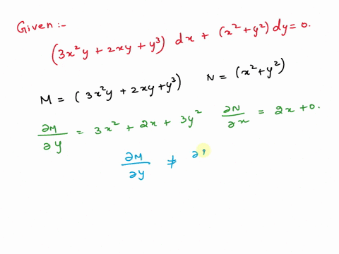 show-that-the-equation-is-not-exact-then-find-an-appropriate-integrating-factor-and-solve-3x2y-2xy-y3dx-x2-y2dy-0-01282