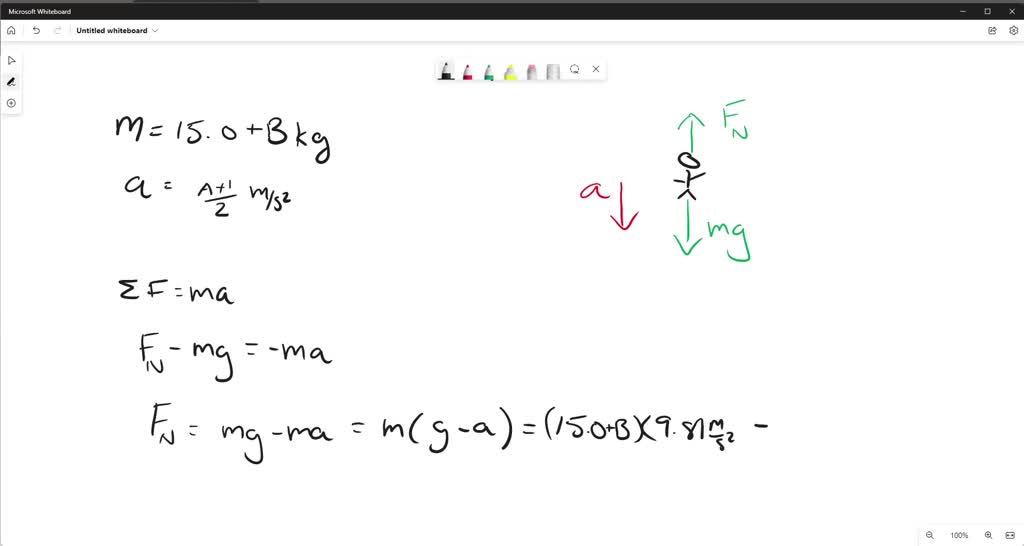 SOLVED: A person of mass m=58 kg is standing on the floor of an
