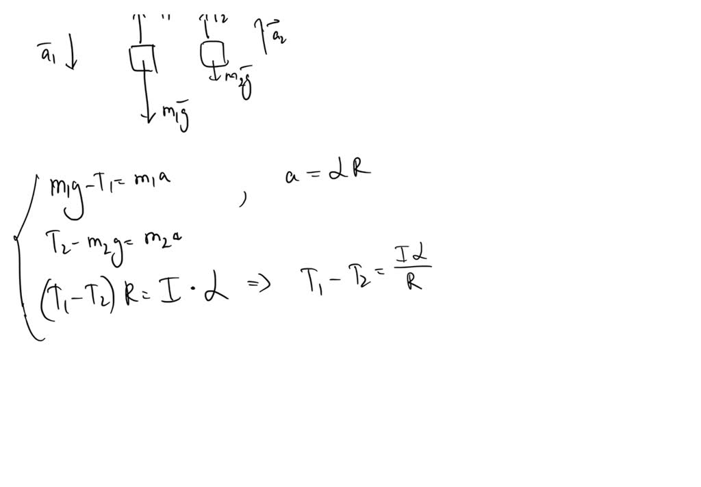 SOLVED Determine Lagrange's equations of motion for the pulley system shown in Fig P2.25.The