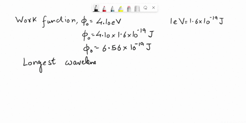 what-is-the-longest-wavelength-of-light-that-will-emit-electrons-from-a-metal-whose-work-function-is-410-ev-66217