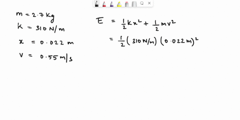 an-object-with-mass-27-kg-is-executing-simple-harmonic-motion-attached-to-a-spring-with-spring-constant-310-nm-when-the-object-is-0022-m-from-its-equilibrium-position-it-is-moving-with-a-spe-14785