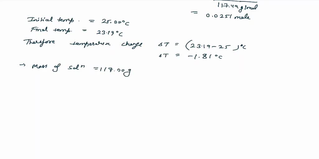 A Student Determines The Heat Of Dissolution Of Solid Cesium 