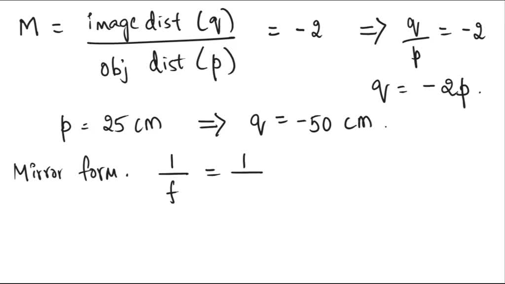 SOLVED A concave makeup mirror is designed so that a person 25 cm in