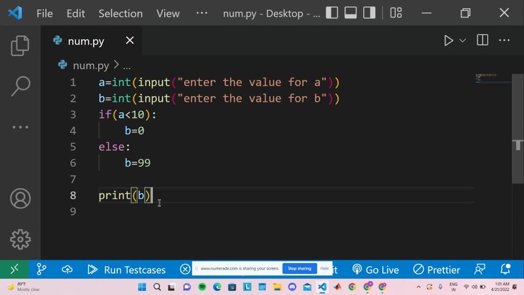 SOLVED: Write An If-else Statement That Assigns 0 To The Variable B If ...