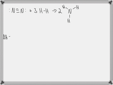 given-n2-3h2-2nh3-bond-bond-energy-kjmol-nn-942-hh-432-nh-386-use-the-bond-energies-to-calculate-the-change-in-enthalpy-for-the-reaction-the-enthalpy-change-for-the-reaction-is-kilojoules-83978