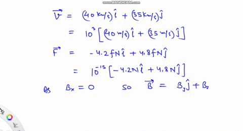 an-electron-that-is-moving-through-a-uniform-magnetic-field-has-velocity-vecv40-mathrmkm-mathrms-hat-05549