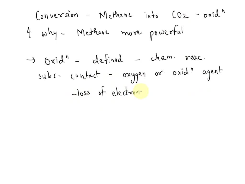 SOLVED Explain why the conversion of methane t0 carbon dioxide is