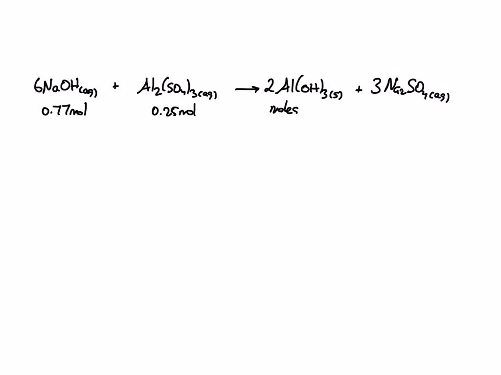 Solved Aqueous Solutions Of Aluminium Sulfate And Sodium Hydroxide Undergoes Double Replacement 5613