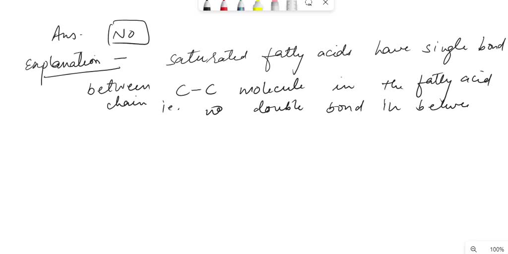 SOLVED: Do saturated fatty - acids have carbon- carbon double bonds in ...