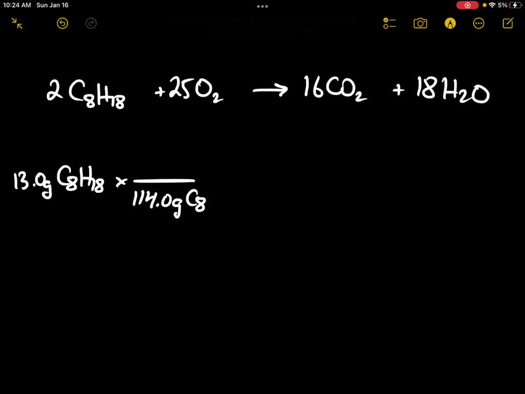 Solved Balance The Following Chemical Equation Then Answer The Following Question C8h18g 8145