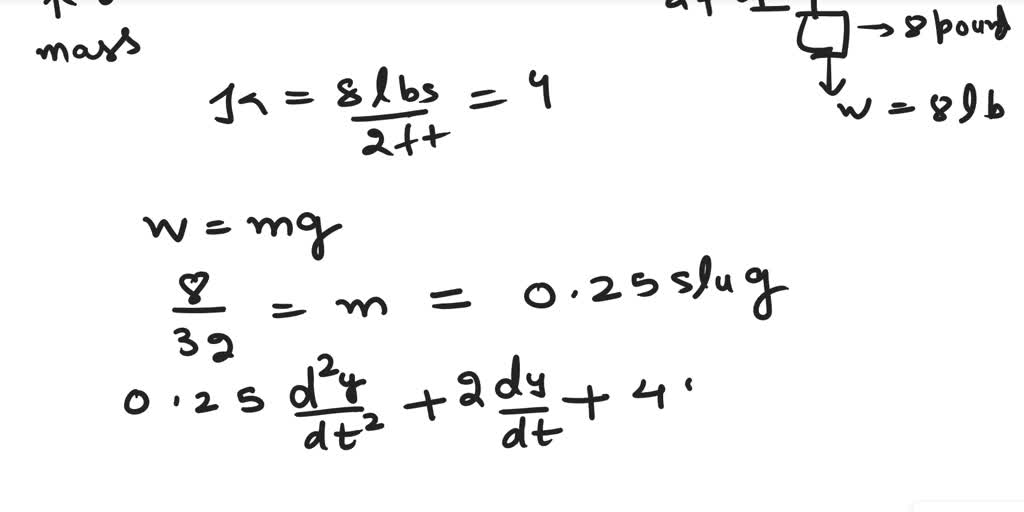 solved-an-8-pound-weight-stretches-a-spring-2-feet-assuming-that-a-damping-force-numerically